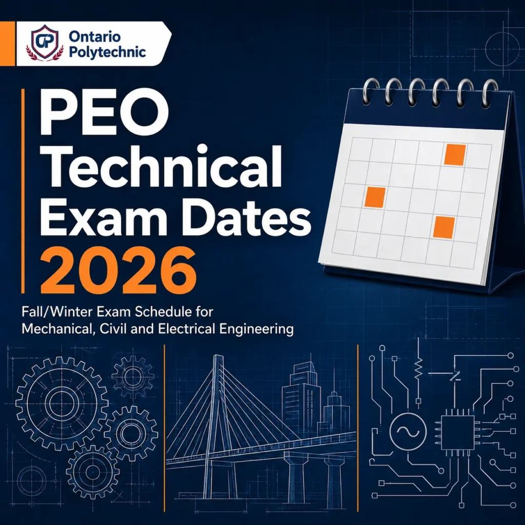 PEO Technical Exam Dates 2026: Fall/Winter Exam Schedule for Mechanical, Civil and Electrical Engineering